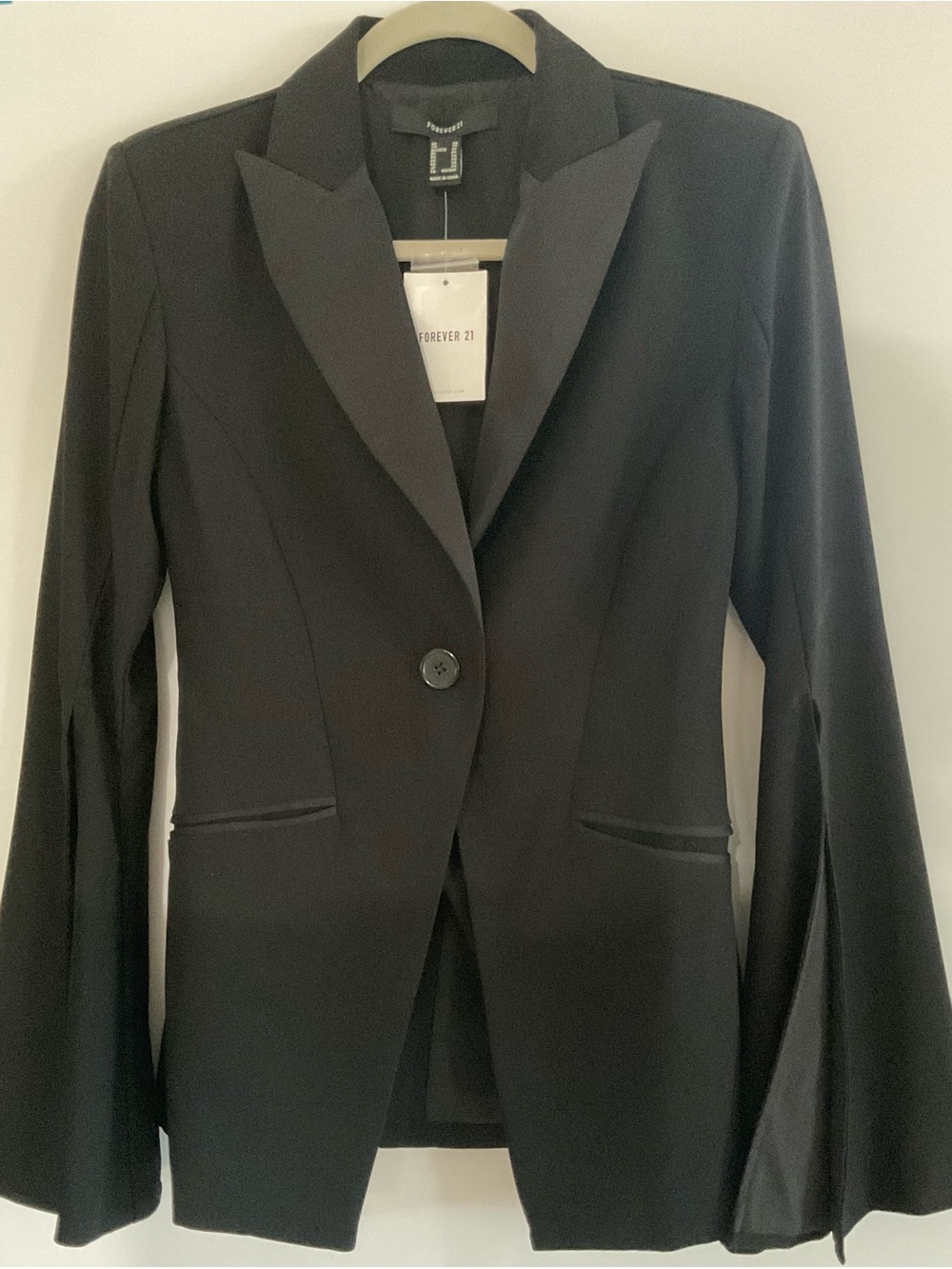 Forever 21 Black Single-Button Tailored Blazer